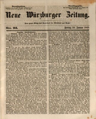 Neue Würzburger Zeitung Freitag 24. Januar 1845