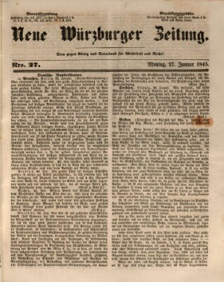 Neue Würzburger Zeitung Montag 27. Januar 1845