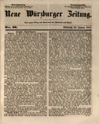 Neue Würzburger Zeitung Mittwoch 29. Januar 1845