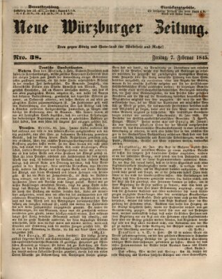 Neue Würzburger Zeitung Freitag 7. Februar 1845