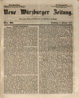 Neue Würzburger Zeitung Samstag 8. Februar 1845