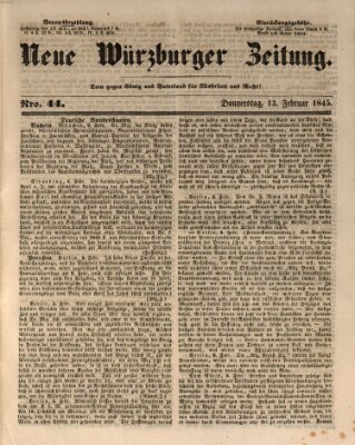 Neue Würzburger Zeitung Donnerstag 13. Februar 1845