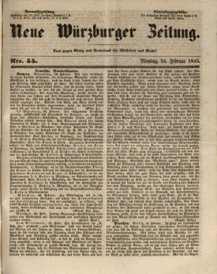 Neue Würzburger Zeitung Montag 24. Februar 1845