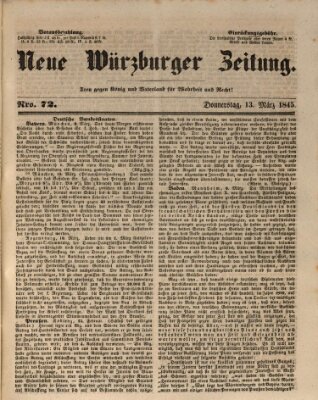 Neue Würzburger Zeitung Donnerstag 13. März 1845