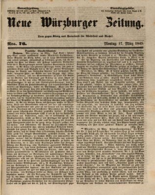 Neue Würzburger Zeitung Montag 17. März 1845