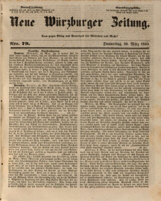 Neue Würzburger Zeitung Donnerstag 20. März 1845