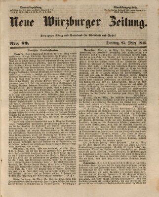 Neue Würzburger Zeitung Dienstag 25. März 1845