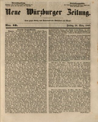 Neue Würzburger Zeitung Freitag 28. März 1845