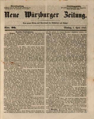 Neue Würzburger Zeitung Dienstag 1. April 1845