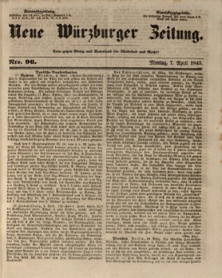 Neue Würzburger Zeitung Montag 7. April 1845