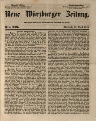 Neue Würzburger Zeitung Mittwoch 30. April 1845