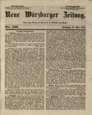 Neue Würzburger Zeitung Samstag 10. Mai 1845