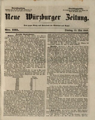 Neue Würzburger Zeitung Dienstag 13. Mai 1845