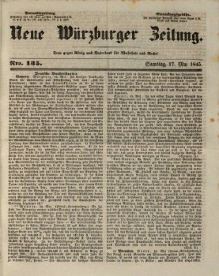 Neue Würzburger Zeitung Samstag 17. Mai 1845