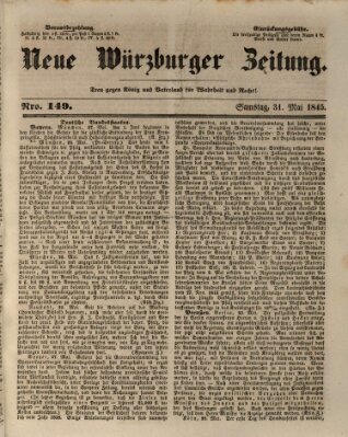 Neue Würzburger Zeitung Samstag 31. Mai 1845