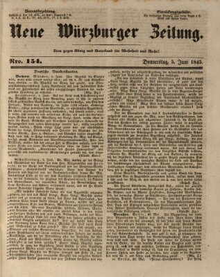 Neue Würzburger Zeitung Donnerstag 5. Juni 1845