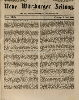 Neue Würzburger Zeitung Samstag 7. Juni 1845