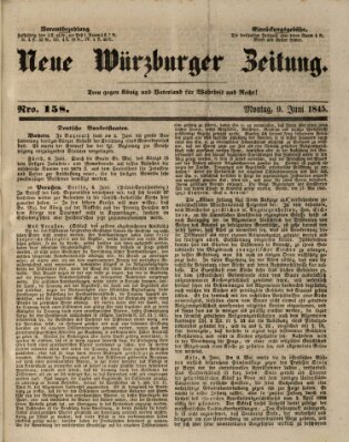 Neue Würzburger Zeitung Montag 9. Juni 1845