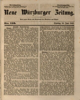 Neue Würzburger Zeitung Dienstag 10. Juni 1845