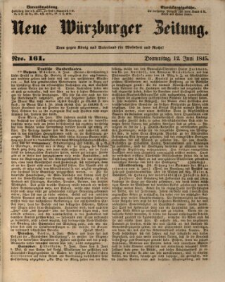 Neue Würzburger Zeitung Donnerstag 12. Juni 1845