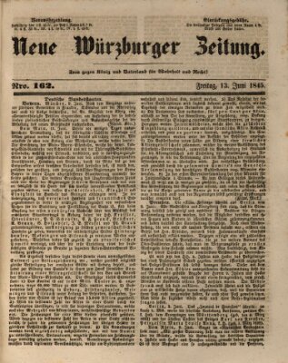 Neue Würzburger Zeitung Freitag 13. Juni 1845