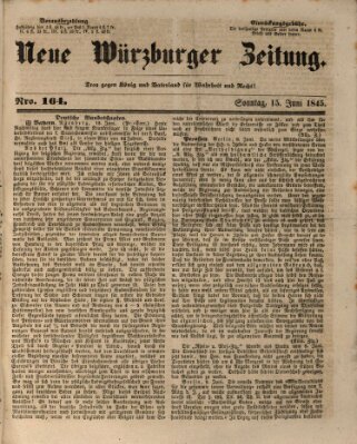 Neue Würzburger Zeitung Sonntag 15. Juni 1845