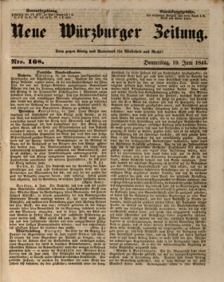 Neue Würzburger Zeitung Donnerstag 19. Juni 1845