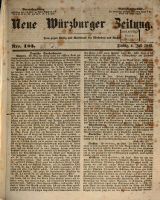 Neue Würzburger Zeitung Freitag 4. Juli 1845