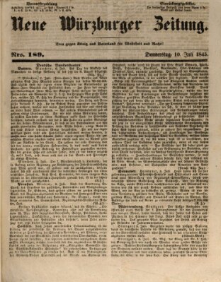 Neue Würzburger Zeitung Donnerstag 10. Juli 1845