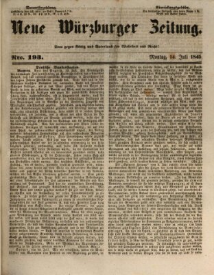 Neue Würzburger Zeitung Montag 14. Juli 1845