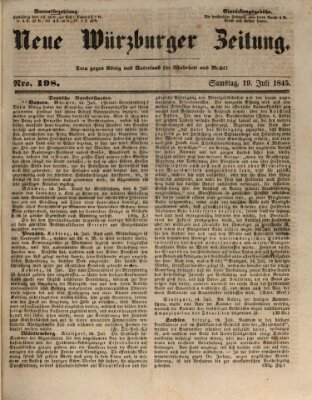 Neue Würzburger Zeitung Samstag 19. Juli 1845
