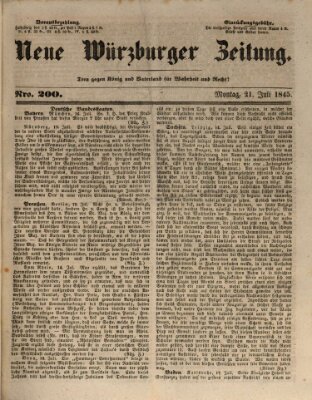 Neue Würzburger Zeitung Montag 21. Juli 1845