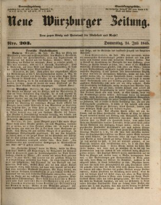 Neue Würzburger Zeitung Donnerstag 24. Juli 1845