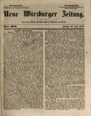 Neue Würzburger Zeitung Freitag 25. Juli 1845