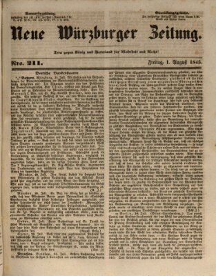 Neue Würzburger Zeitung Freitag 1. August 1845