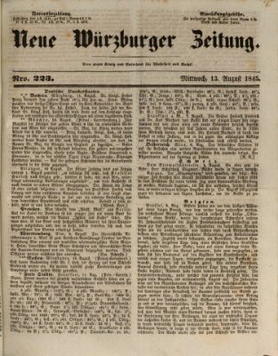 Neue Würzburger Zeitung Mittwoch 13. August 1845