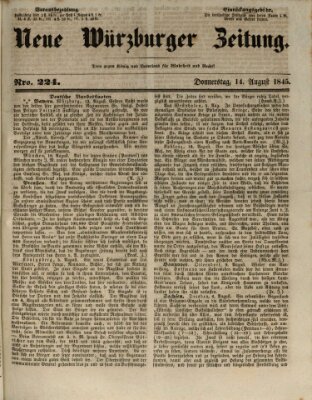 Neue Würzburger Zeitung Donnerstag 14. August 1845