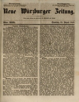 Neue Würzburger Zeitung Samstag 23. August 1845