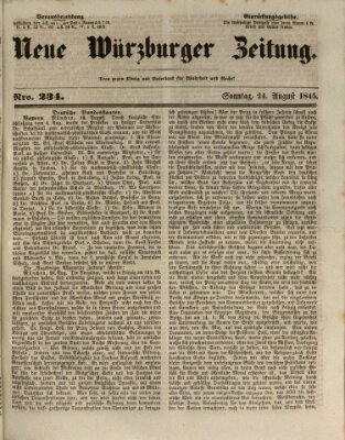 Neue Würzburger Zeitung Sonntag 24. August 1845