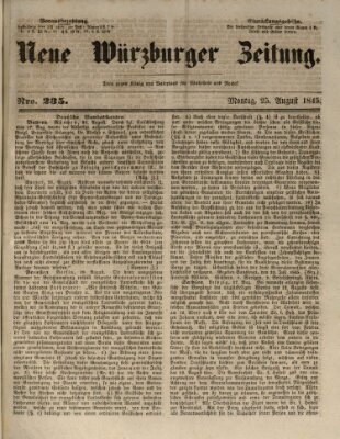 Neue Würzburger Zeitung Montag 25. August 1845