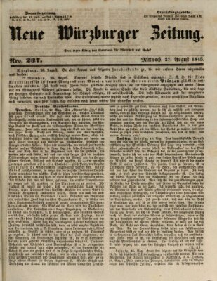 Neue Würzburger Zeitung Mittwoch 27. August 1845