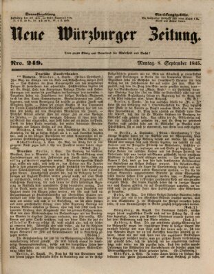 Neue Würzburger Zeitung Montag 8. September 1845