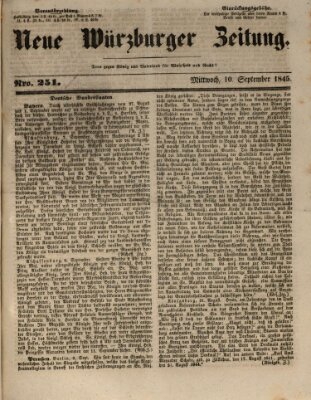 Neue Würzburger Zeitung Mittwoch 10. September 1845