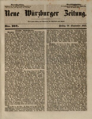 Neue Würzburger Zeitung Freitag 26. September 1845