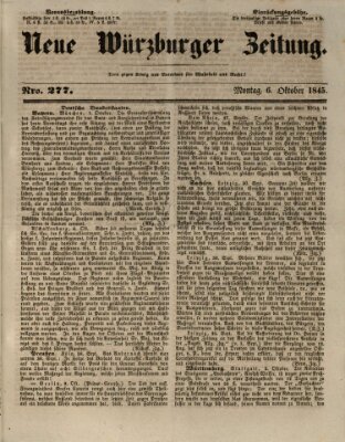 Neue Würzburger Zeitung Montag 6. Oktober 1845