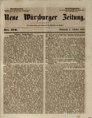 Neue Würzburger Zeitung Mittwoch 8. Oktober 1845