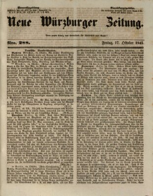 Neue Würzburger Zeitung Freitag 17. Oktober 1845