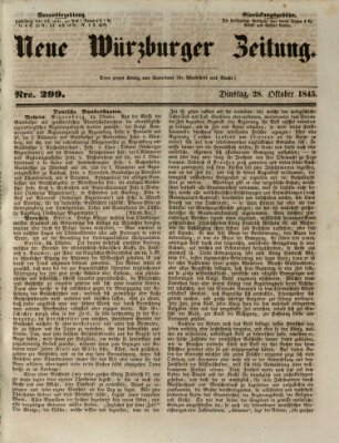 Neue Würzburger Zeitung Dienstag 28. Oktober 1845