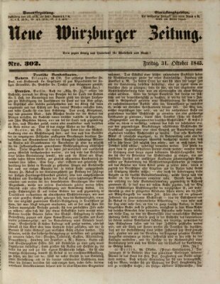 Neue Würzburger Zeitung Freitag 31. Oktober 1845