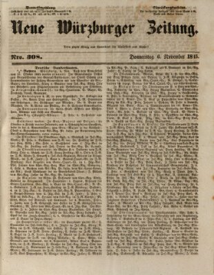 Neue Würzburger Zeitung Donnerstag 6. November 1845